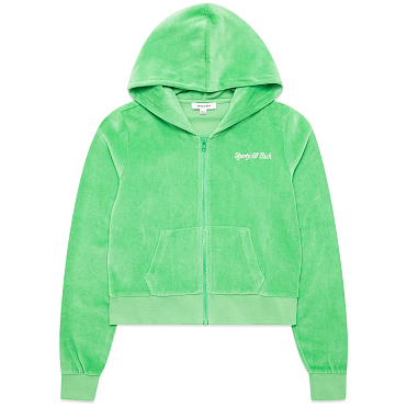 Толстовка Sporty & Rich Italic Logo Embroidered ZIP Hoodie SS23 Толстовка Sporty & Rich Italic Logo Embroidered ZIP Hoodie SS23