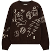 Свитер THISISNEVERTHAT GD ICONOGRAPHY KNIT SWEATER BROWN