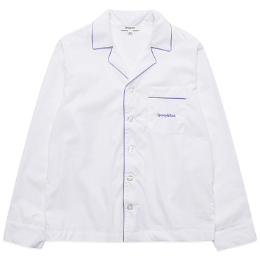 Рубашка Sporty & Rich Serif Logo Pyjama Shirt SS23 