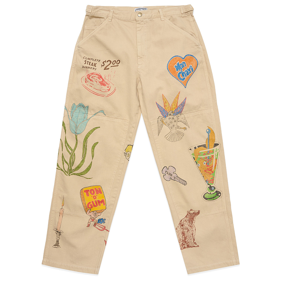 Брюки SMALL TALK HAND-DRAWN JEAN CUT TROUSER - 3 фото Брюки SMALL TALK HAND-DRAWN JEAN CUT TROUSER в интернет магазине Peakwww.peakstore.ru - 3 фото