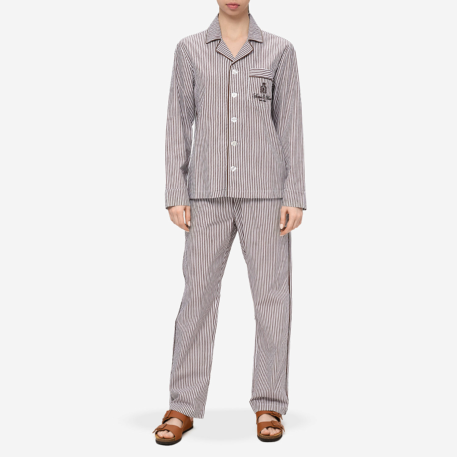 Брюки SPORTY & RICH VENDOME PYJAMA PANTS  - 10 фото Брюки SPORTY & RICH VENDOME PYJAMA PANTS в интернет магазине Peakwww.peakstore.ru - 10 фото