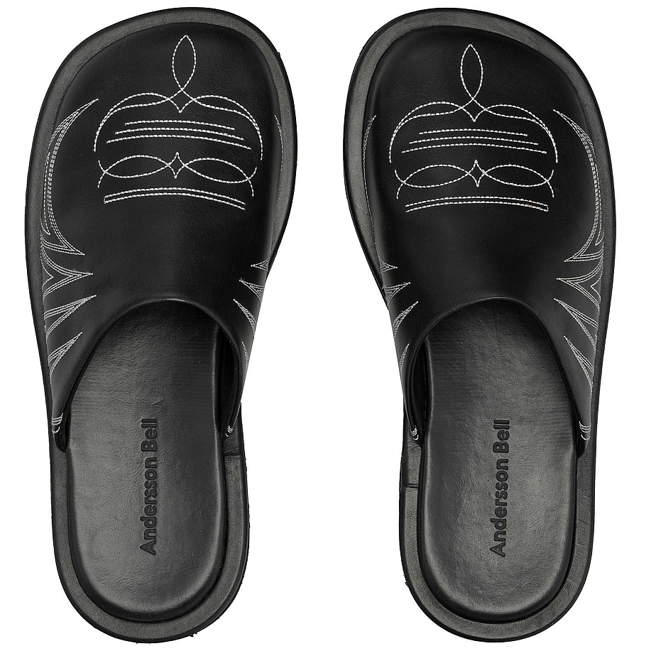 Тапочки ANDERSSON BELL WESTERN MULE SLIPPERS BLACK - 7 фото Тапочки ANDERSSON BELL WESTERN MULE SLIPPERS в интернет магазине Peakwww.peakstore.ru - 7 фото