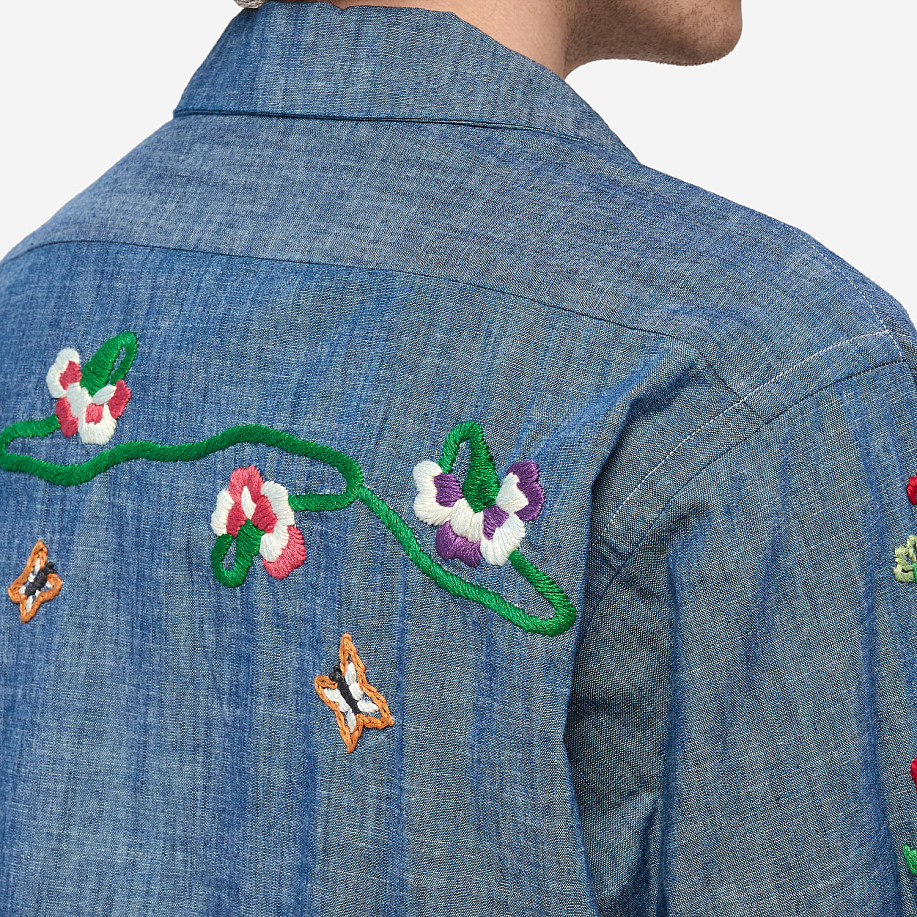 Рубашка NEEDLES ONE-UP SHIRT - COTTON CHAMBRAY в интернет-магазине Peak Conceptwww.peakstore.ru - 9 фото