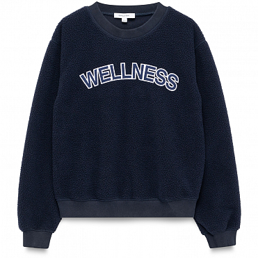 Толстовка Sporty & Rich Sherpa Fleece Cropped Crewneck SS23 Толстовка Sporty & Rich Sherpa Fleece Cropped Crewneck SS23