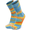 Носки ROTOTO CHUNKY RIBBED CREW SOCKSTIE DYE ORG / L.BL / L.YE