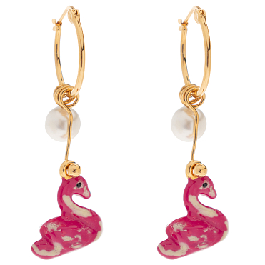 Серьги MARNI Earrings With Pink Bird  FW24 от MARNI в интернет магазине 