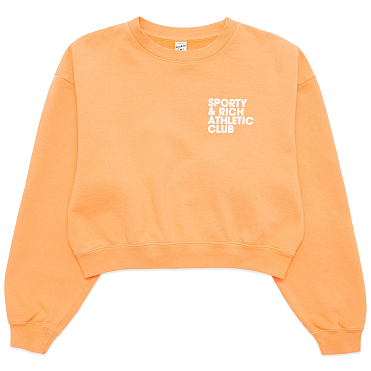 Толстовка Sporty & Rich Exercise Often Cropped Crewneck SS23 Толстовка Sporty & Rich Exercise Often Cropped Crewneck SS23