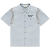 Рубашка BRAIN DEAD COBRA FLOCKED BOWLING SHIRT STONE