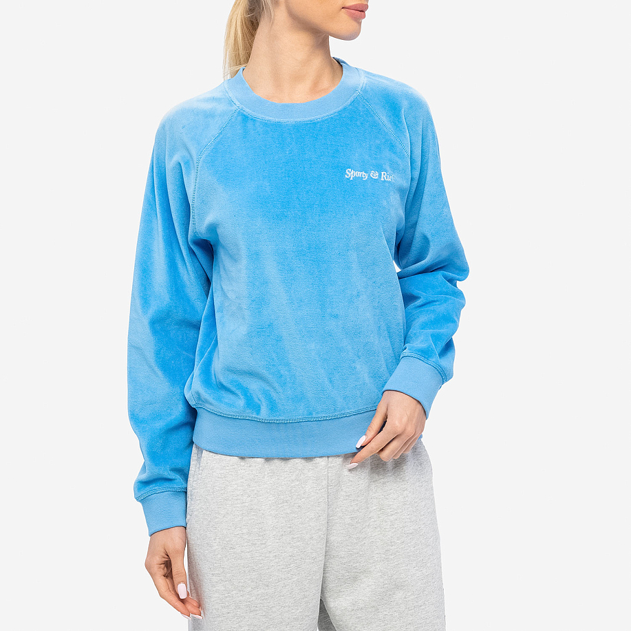 Толстовка SPORTY & RICH ITALIC LOGO RAGLAN SWEATER  - 19 фото Толстовка SPORTY & RICH ITALIC LOGO RAGLAN SWEATER в интернет магазине Peakwww.peakstore.ru - 19 фото