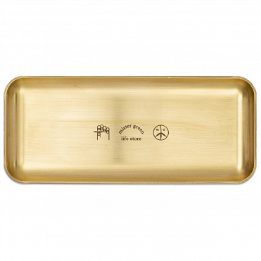 Поднос MISTER GREEN Logo Rolling Tray Heavy Brass A/S 