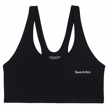 Топ Sporty & Rich Serif Logo Ribbed Sports BRA SS23 