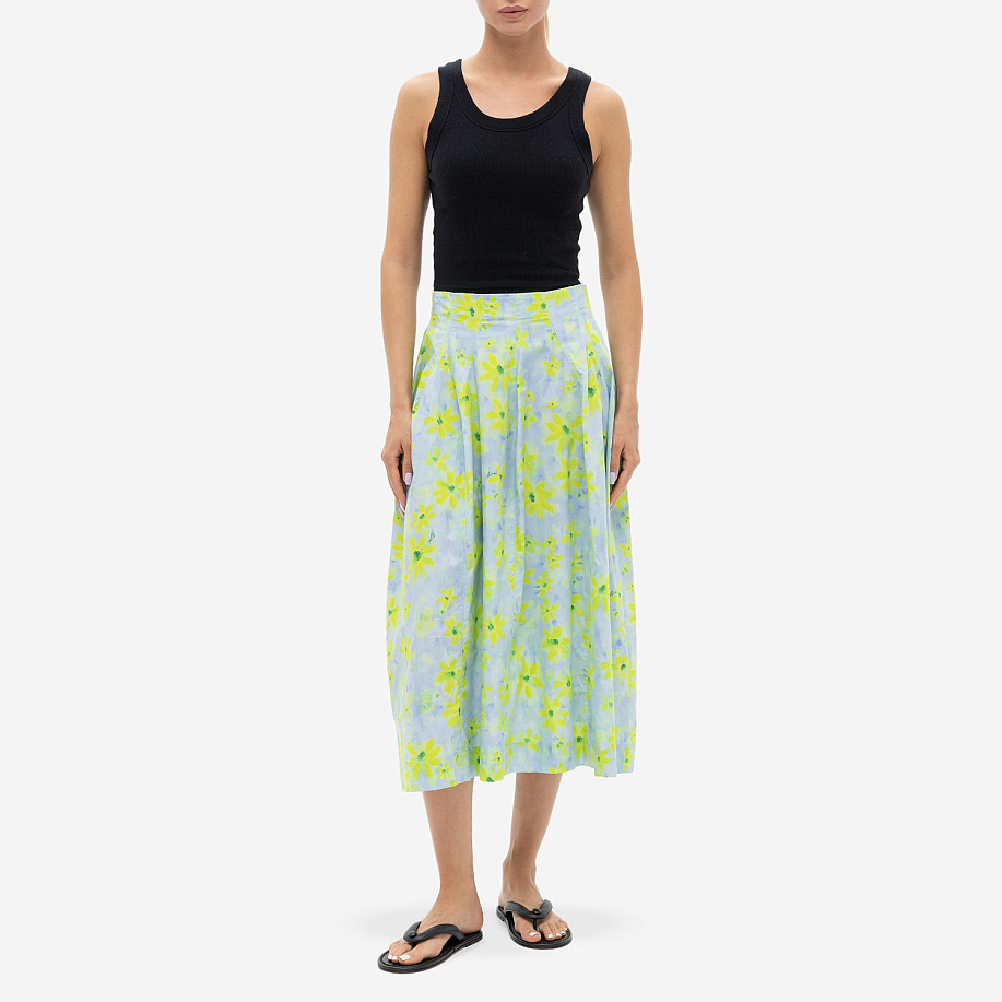 Юбка MARNI LIGHT GREEN POPLIN HIGH-WAISTED SKIRT в интернет-магазине Peak Conceptwww.peakstore.ru - 4 фото