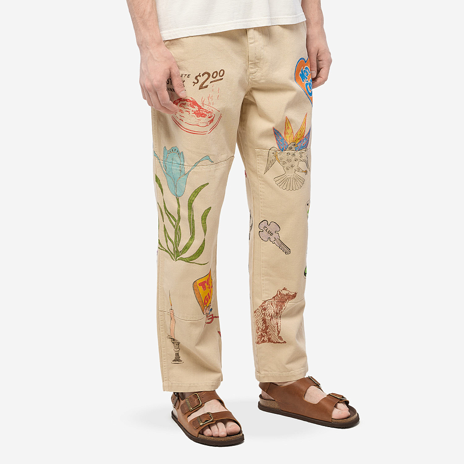 Брюки SMALL TALK HAND-DRAWN JEAN CUT TROUSER - 4 фото Брюки SMALL TALK HAND-DRAWN JEAN CUT TROUSER в интернет магазине Peakwww.peakstore.ru - 4 фото