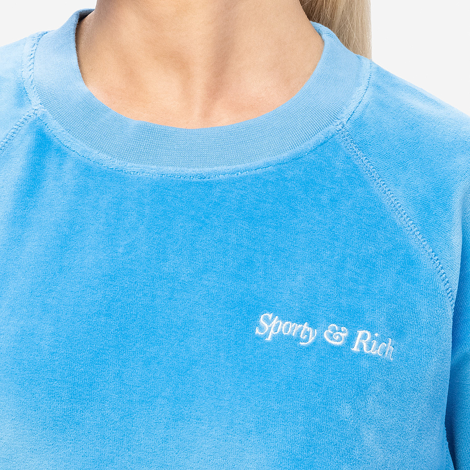 Толстовка SPORTY & RICH ITALIC LOGO RAGLAN SWEATER  - 22 фото Толстовка SPORTY & RICH ITALIC LOGO RAGLAN SWEATER в интернет магазине Peakwww.peakstore.ru - 22 фото