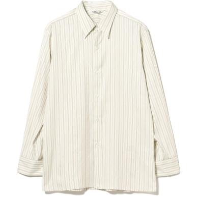 Рубашка AURALEE COTTON SILK STRIPE DOUBLE-CUFF SHIRT в интернет-магазине Peak Concept
