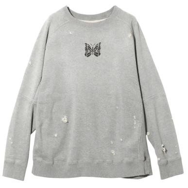 Толстовка NEEDLES DECONSTRUCTED SWEAT SHIRT - COTTON FRENCH TERRY в интернет-магазине Peak Concept